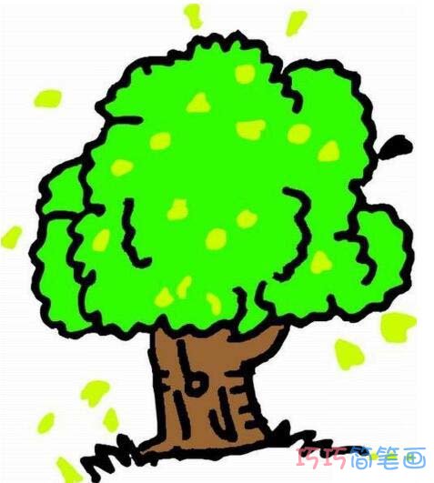  彩色大树怎么画好看 简单大树的画法教程