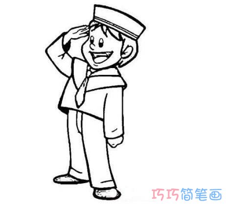 儿童画海军怎么画简单好看 海军简笔画图片