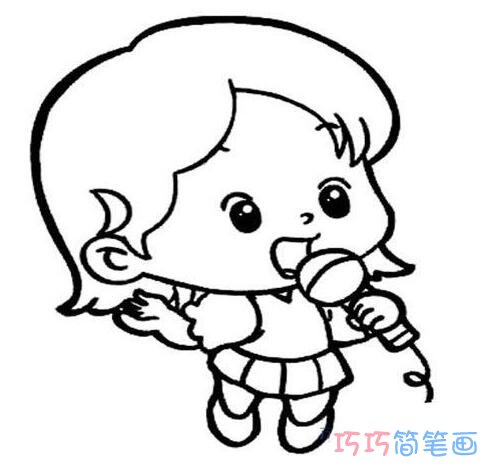 儿童节唱歌表演怎么画好看 儿童节简笔画图片