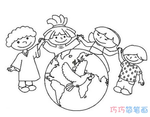 西方庆祝儿童节怎么画 儿童节简笔画图片
