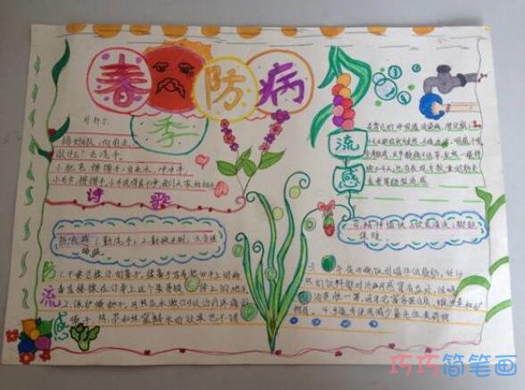 小学生关于预防传染传染病的手抄报怎么画简单漂亮