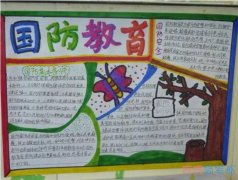 小学生关于国防教育精神手抄报怎么画简单漂亮