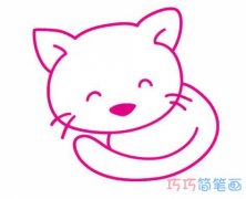 幼儿园一步一步画小猫咪简笔画怎么画