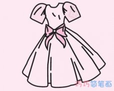 一步一步画漂亮礼服简笔画怎么画好看