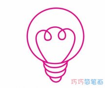 幼儿园一步一步绘画灯泡简笔画教程简单