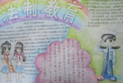 小学生法制教育我们共同成长手抄报怎么画简单漂亮