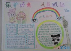 小学生保护环境从我做起手抄报简笔画怎么画三年级