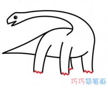 儿童恐龙简笔画画法教程一步一步绘画