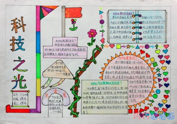 小学生关于科技之光科技手抄报怎么画简单又好看