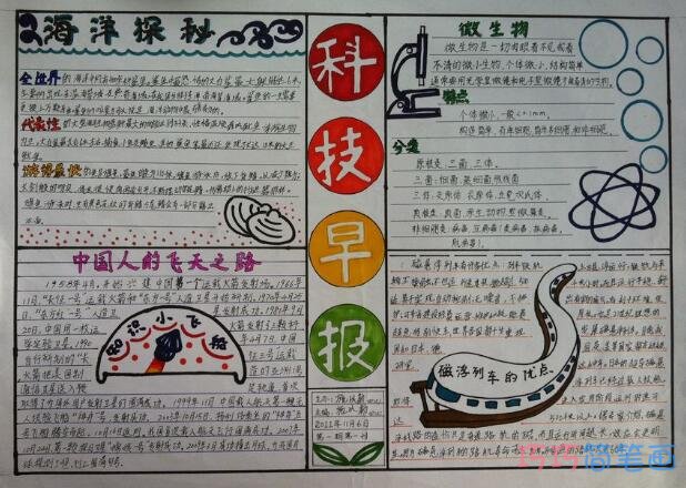 小学生关于科技月球中国飞天之路的手抄报怎么画简单又好看