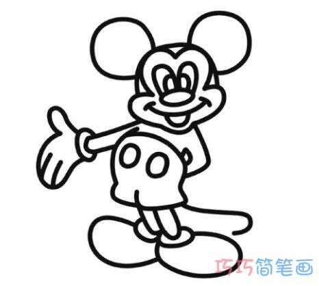 幼儿园卡通米老鼠简笔画 彩色米老鼠怎么画