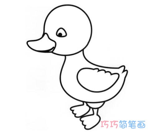 幼儿园简单小鸭子简笔画 涂色小鸭子怎么画