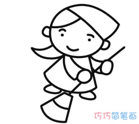 幼儿园灰姑娘简笔画 彩色灰姑娘怎么画简单漂亮