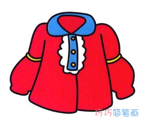 幼儿园女生上衣简笔画 涂色上衣怎么画简单