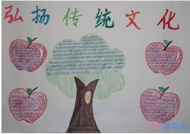 关于弘扬民族文化中国传统文化的手抄报怎么画简单又好看