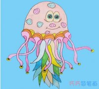 教你一步一步绘画彩色章鱼简笔画简单好看