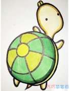 教你如何画小乌龟简笔画步骤教程涂颜色