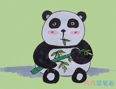 教你如何画熊猫简笔画步骤教程涂颜色