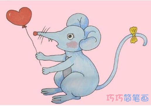 教你如何画小老鼠简笔画步骤教程涂颜色