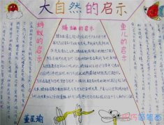 大自然的启示的手抄报怎么画简单又漂亮小学生