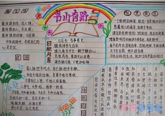 关于书香漫漫读书习惯书香有路的手抄报怎么画简单又好看