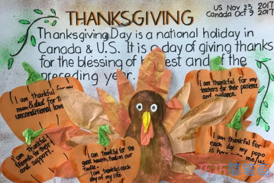 关于感恩节感恩上帝带来的食物的英文手抄报怎么画简单又好看