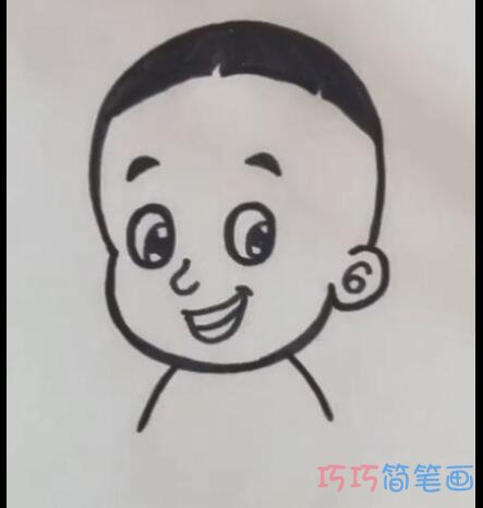 简单大头儿子的画法简笔画视频教程