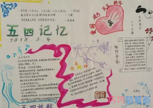 关于践行五四精神五四勤俭的起源的手抄报怎么画简单又好看