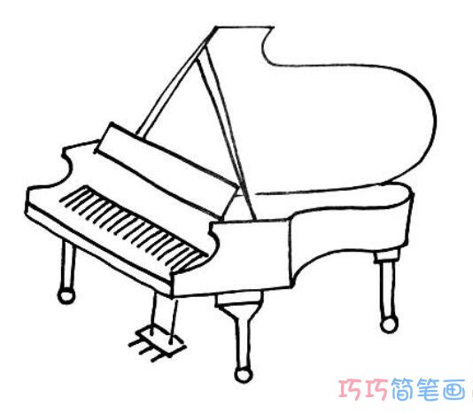 幼儿简单钢琴简笔画的画法教程