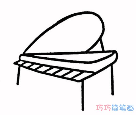 简单钢琴怎么画简笔画步骤教程好看