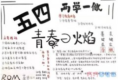 五四青年节两学一做手抄报内容图片简单漂亮