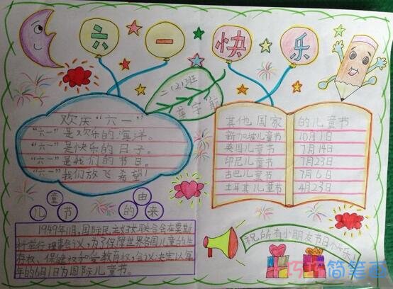 关于快乐六一儿童公园的手抄报怎么画简单漂亮