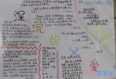 小学生沉默的父爱父亲节手抄报怎么画简单漂亮