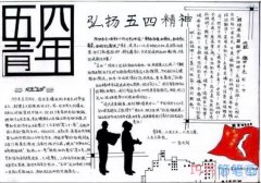 小学生关于弘扬五四精神手抄报怎么画简单漂亮