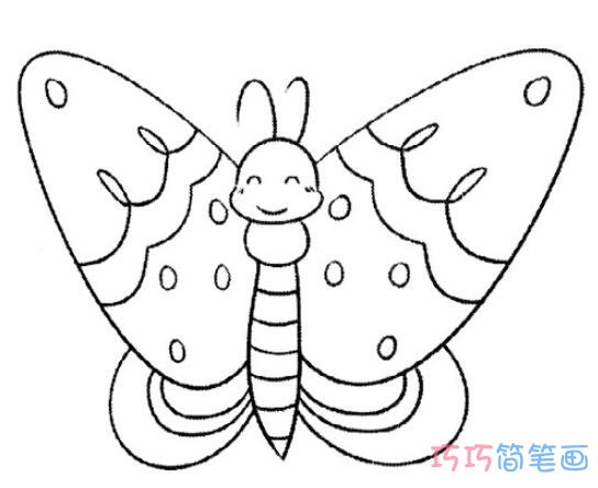幼儿园彩色蝴蝶简笔画怎么画简单可爱