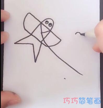 简单高飞风筝的画法简笔画视频教程
