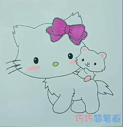 简单卡通可爱小猫的画法简笔画视频教程