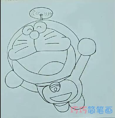 简单飞天哆啦A梦的画法简笔画视频教程