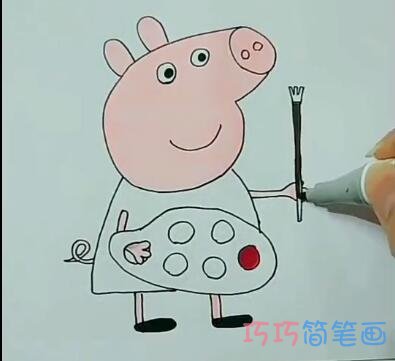简单画画的小猪佩奇的画法简笔画视频教程
