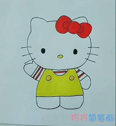 简单可爱Kitty猫咪的画法简笔画视频教程