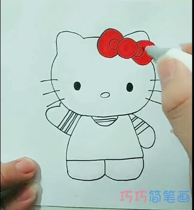 简单可爱Kitty猫咪的画法简笔画视频教程