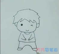 简单可爱小男孩的画法简笔画视频教程