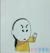 简单卡通Q版古人的画法简笔画视频教程