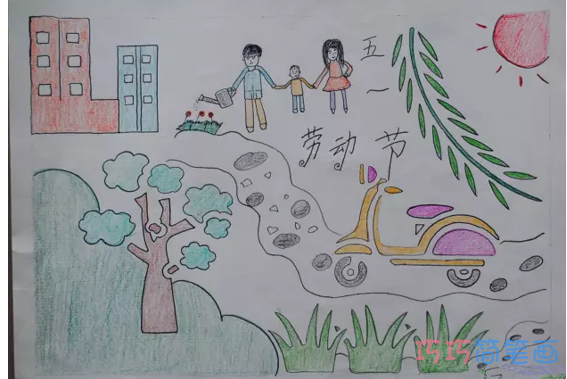 小学生关于五一劳动节的手抄报的画法简单漂亮