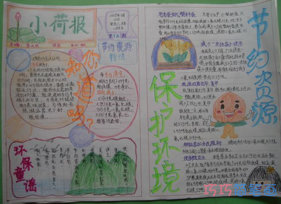 小学生关于保护地球保护环境的手抄报的画法简单又漂亮