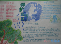 小学生关于保护我们的地球的手抄报怎么画简单又漂亮