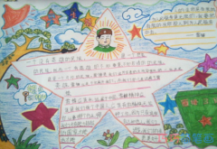 一年级小学生关于学习雷锋的手抄报的画法简单漂亮