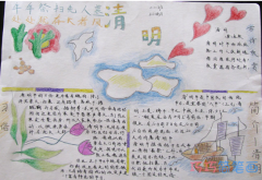小学生关于清明节柳树的手抄报模板图片简单漂亮