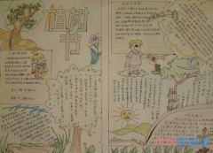 小学生关于绿色家园植树节的手抄报怎么画简单漂亮