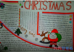 小学生关于圣诞节的英文手抄报怎么画简单漂亮